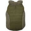 Fashion Pet Sweater Trim Puffy Dog Coat Olive - Medium